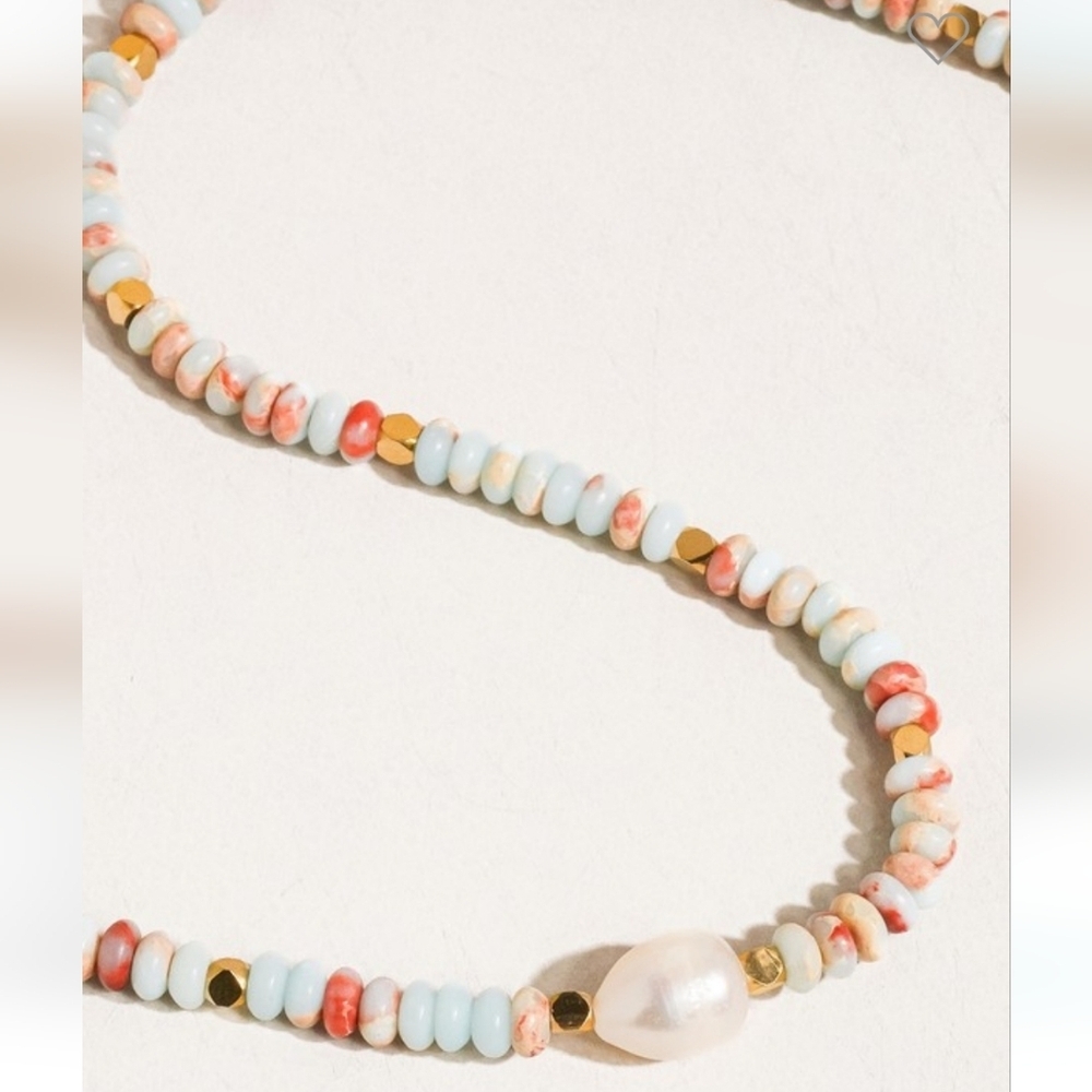 Flânerie Non-tarnish Boho Beaded Necklace NWT - Picture 4 of 5